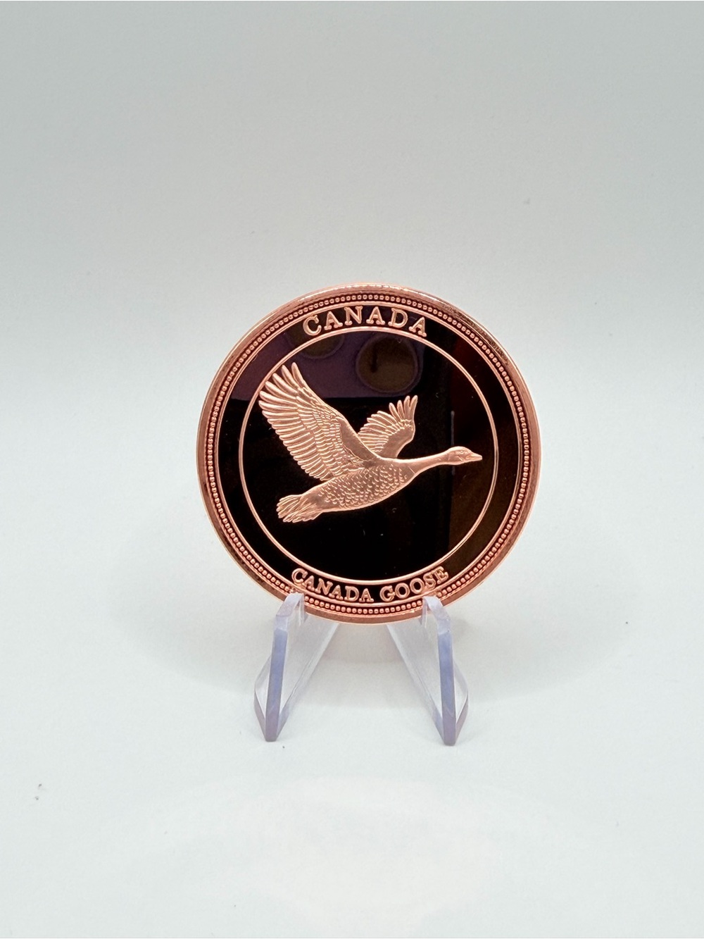 1oz .999 Fine Copper Canada Goose Proof Coin
